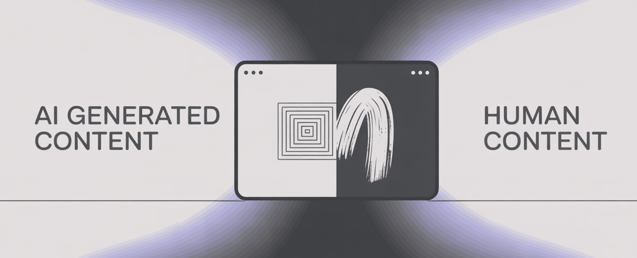AI Generated Vs. Human Content Image