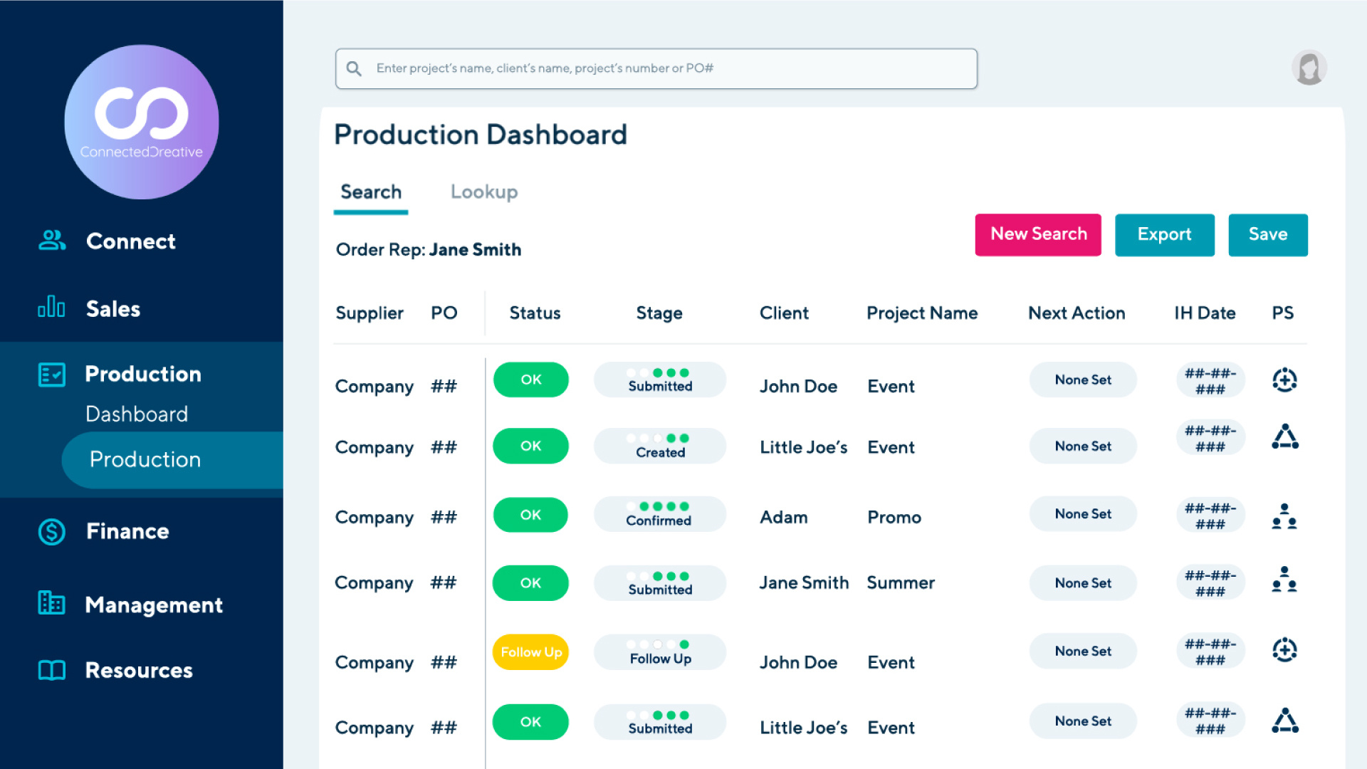 Features - Production Management