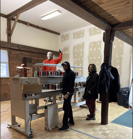 Family at the workshop