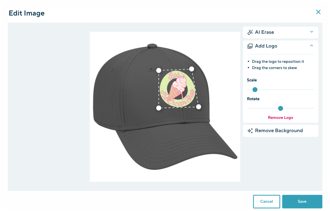 Easily create virtual product mockups on commonsku