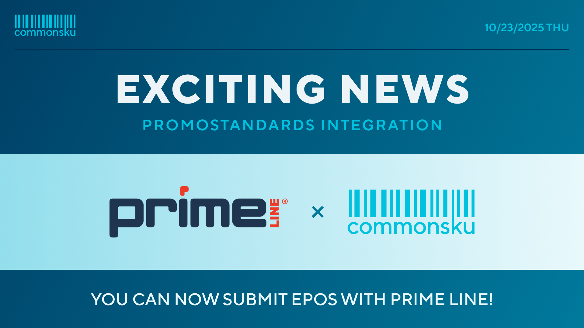 Prime Line Joins commonsku As A Connected+ Supplier