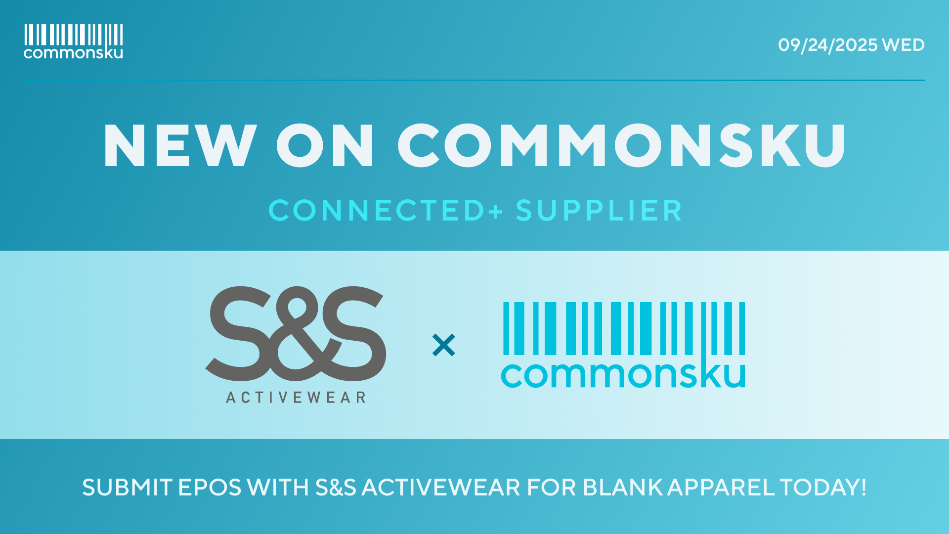 S&S Activewear, commonsku’s newest Connected+ Supplier, now offers ePOs for Blank Apparel