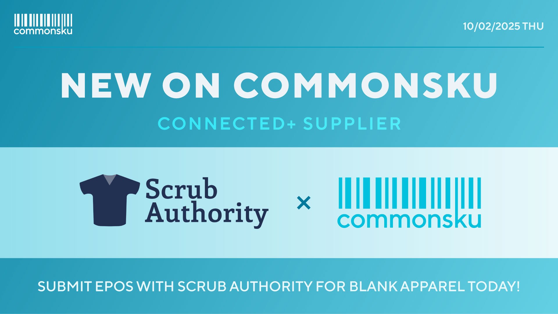 Scrub Authority Joins commonsku as Connected+ Supplier with ePO-Enabled Blank Apparel