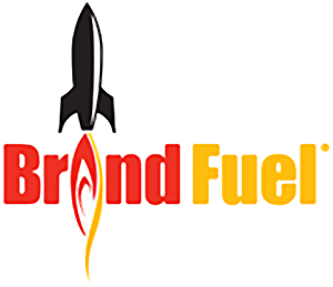 the logo of brandfuel on commonsku website. The promotional products software company