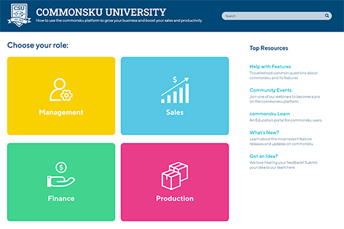 new commonsku university page